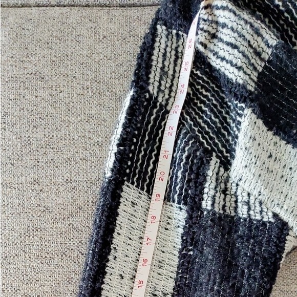 Vintage Doncaster Patchwork Wool Blend Jacket Coat Black & White Size M? - Picture 15 of 16